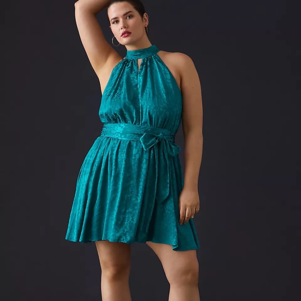 Anthropologie Halter Neck Mini Dress NWT